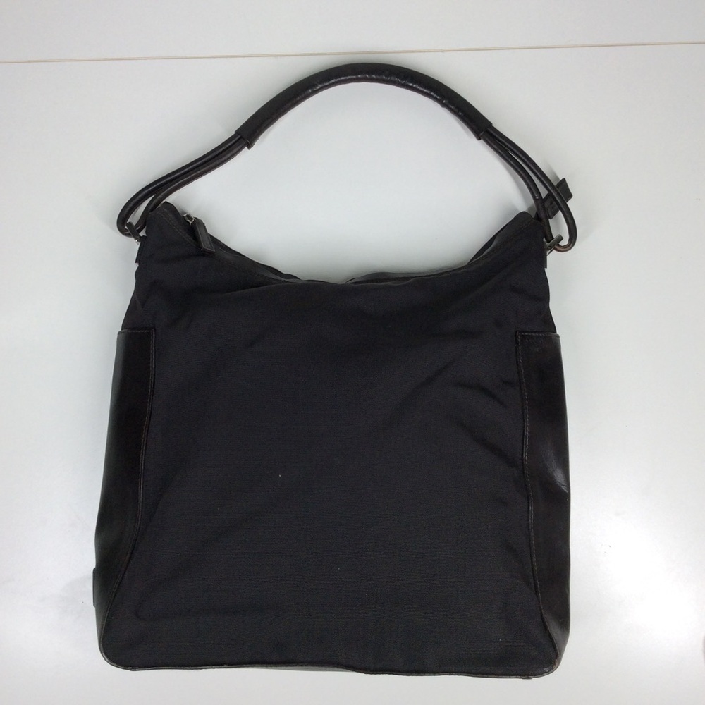 Auth GUCCI Black Nylon Canvas and Leather Tote Shoulder Bag Purse - Picture 8 of 16